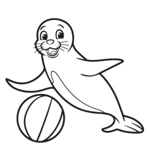 Seal coloring pages printable pdf