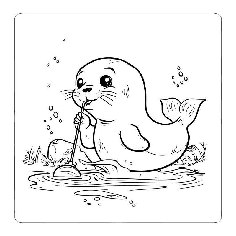 Seal drawing cute