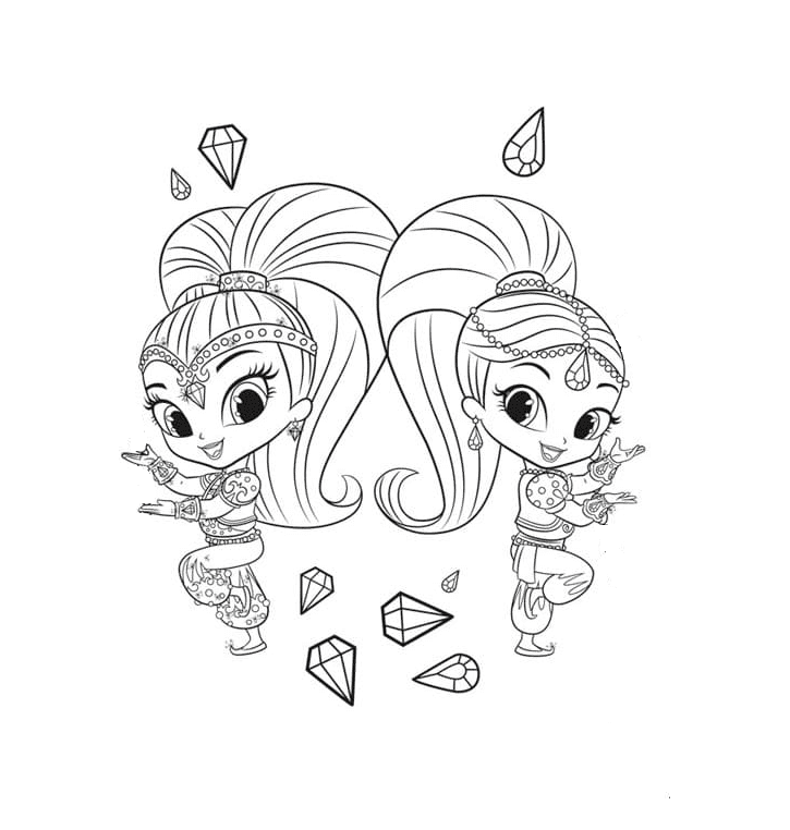 Shimmer and Shine love to sing and dance