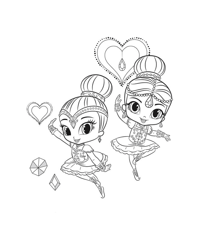 Shimmer and Shine wear beautiful ballet dresses