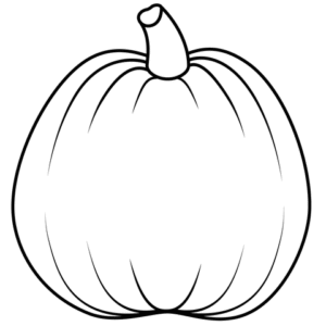 Simple Pumpkin Coloring Page Free