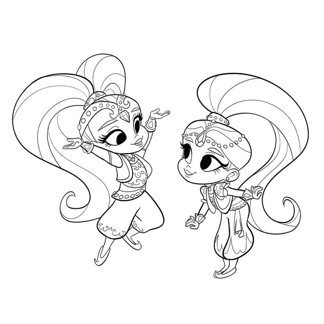 Sisters Shimmer and Shine