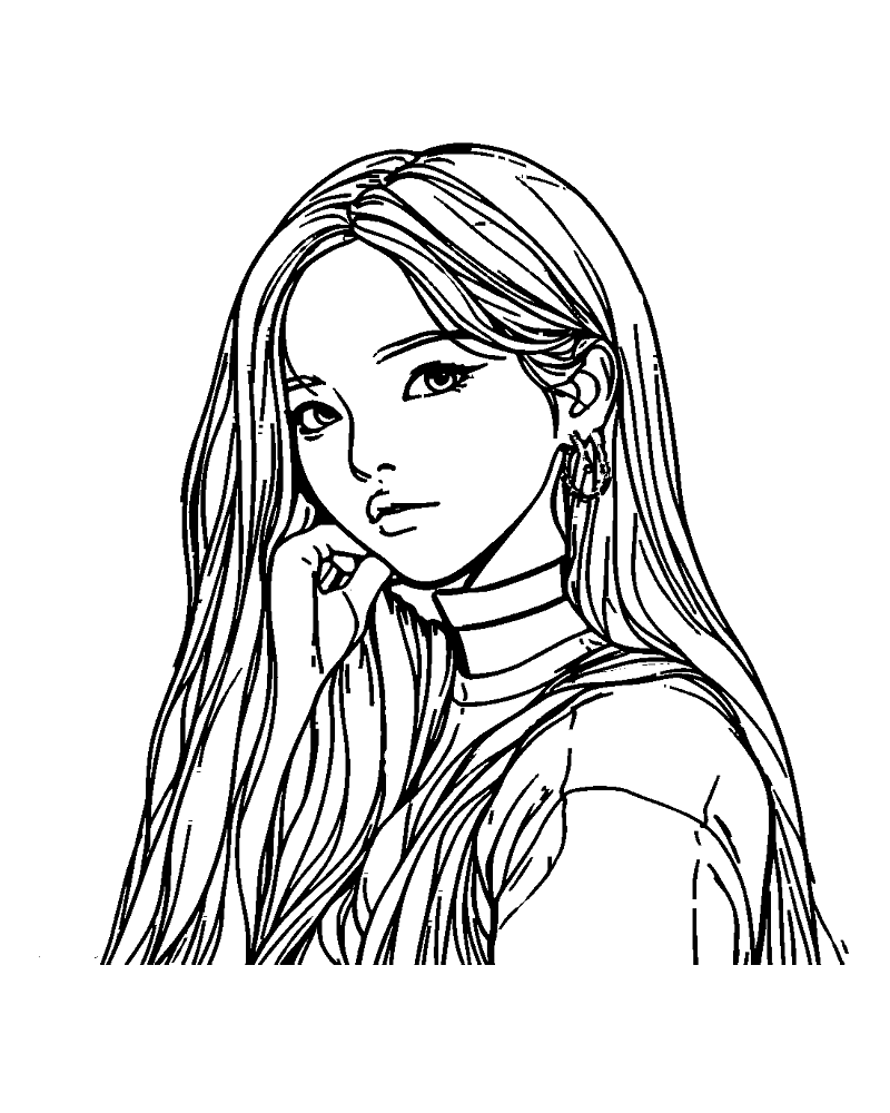 Solo Portraits blackpink coloring pages