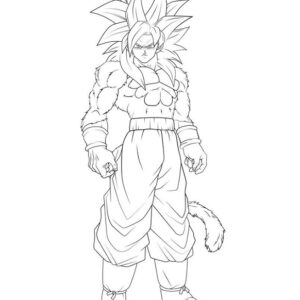 Son Goku full body drawing