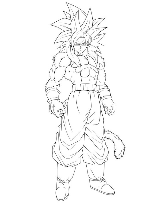 Son Goku full body drawing