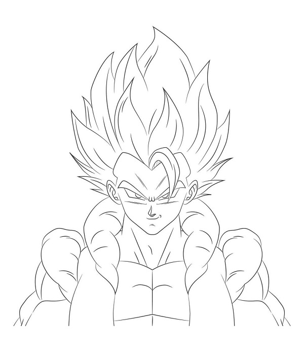 Son Goku printable coloring pages pdf free download