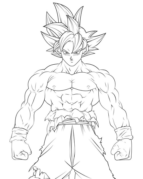 Son Goku printable coloring pages
