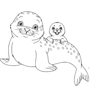 Spotted Seal and Cub