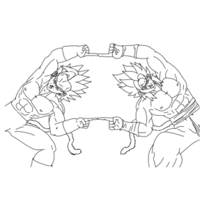 Super Saiyan Fusion coloring page
