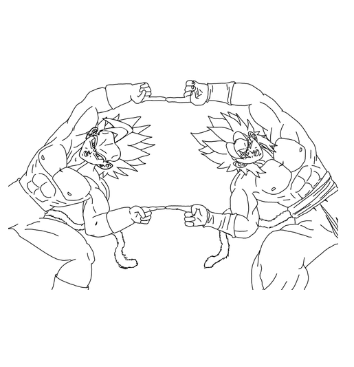 Super Saiyan Fusion coloring page