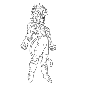 Super Saiyan Trans into Lssj coloring page