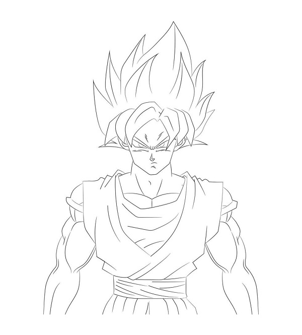 Super saiyan Goku coloring pages