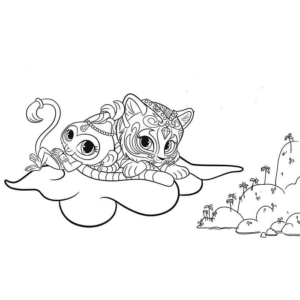 Tala and Nahal on a cloud