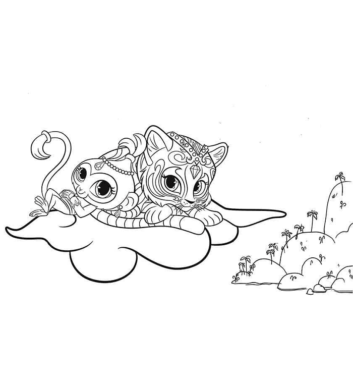 Tala and Nahal on a cloud