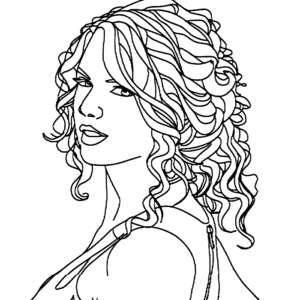 Taylor Swift Coloring Sheet
