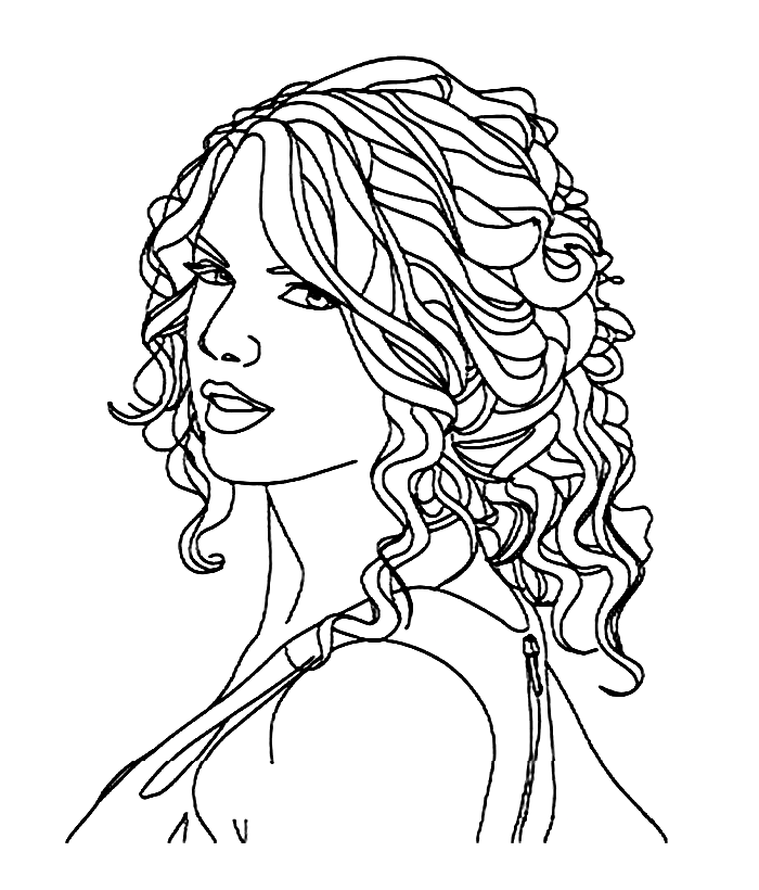 Taylor Swift Coloring Sheet