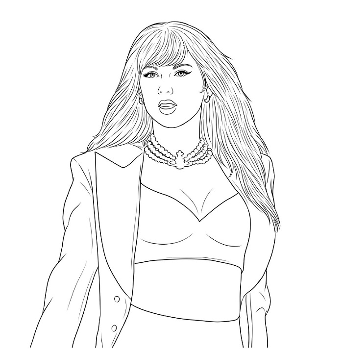 Taylor Swift coloring pages print