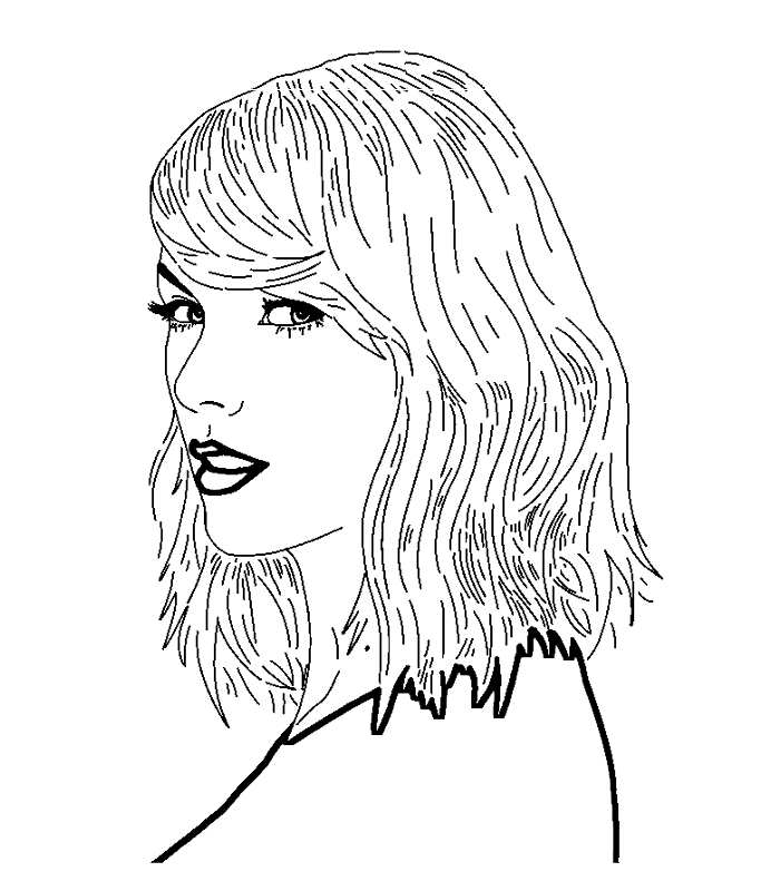 Taylor Swift drawing easy for kids