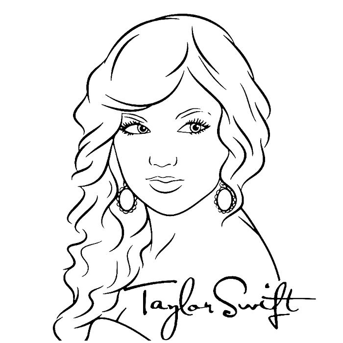 Taylor Swift printable coloring pages