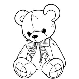 Teddy Bear Coloring Page Free
