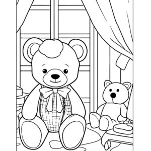 Teddy Bear Coloring Page Free Printable