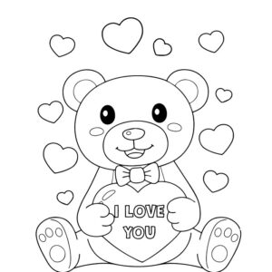Teddy Bear Coloring Page Printable