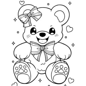 Teddy Bear Coloring Page to Print