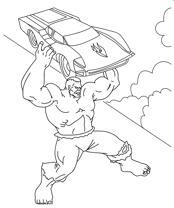 The Hulk A Demolishing Car