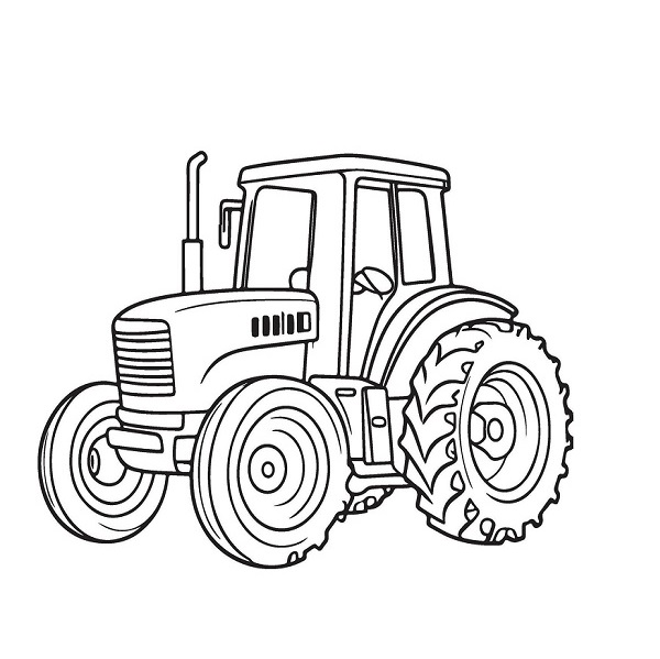 Tractor coloring book