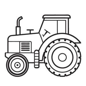 Tractor coloring sheets for kids