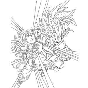 Vegeta and Son Goku Super Saiyajin