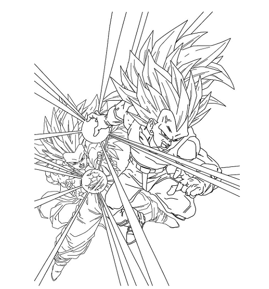 Vegeta and Son Goku Super Saiyajin