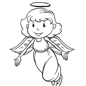 A little angle coloring page