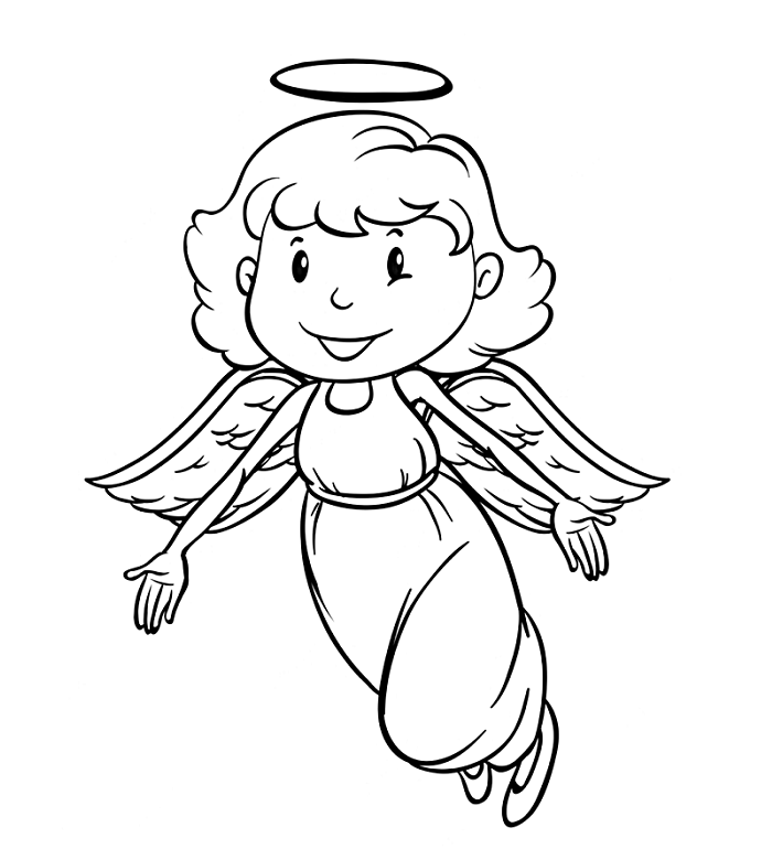 A little angle coloring page
