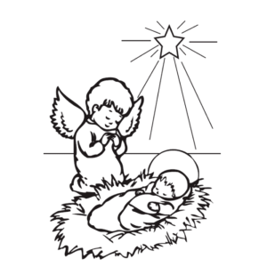 Angel Christmas with Baby Jesus