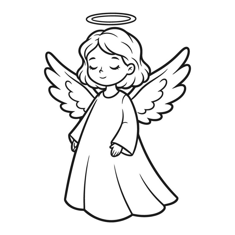 Angel color drawing