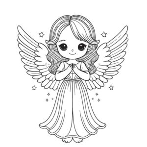 Angel coloring sheet free