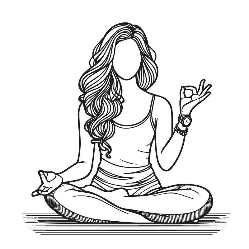 Beautiful girl yoga image