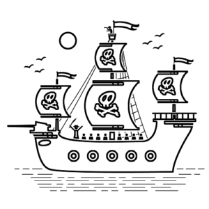 Bucky The Pirate Ship Coloring Pages