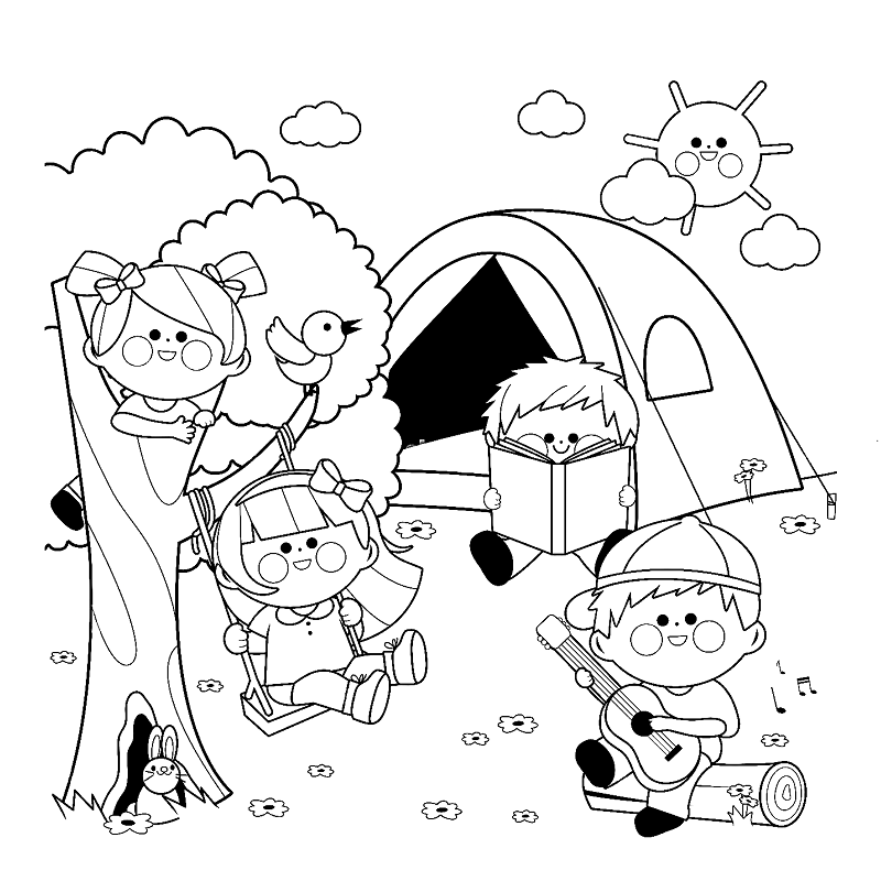 Camping Coloring Pages