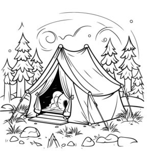 Camping coloring Book