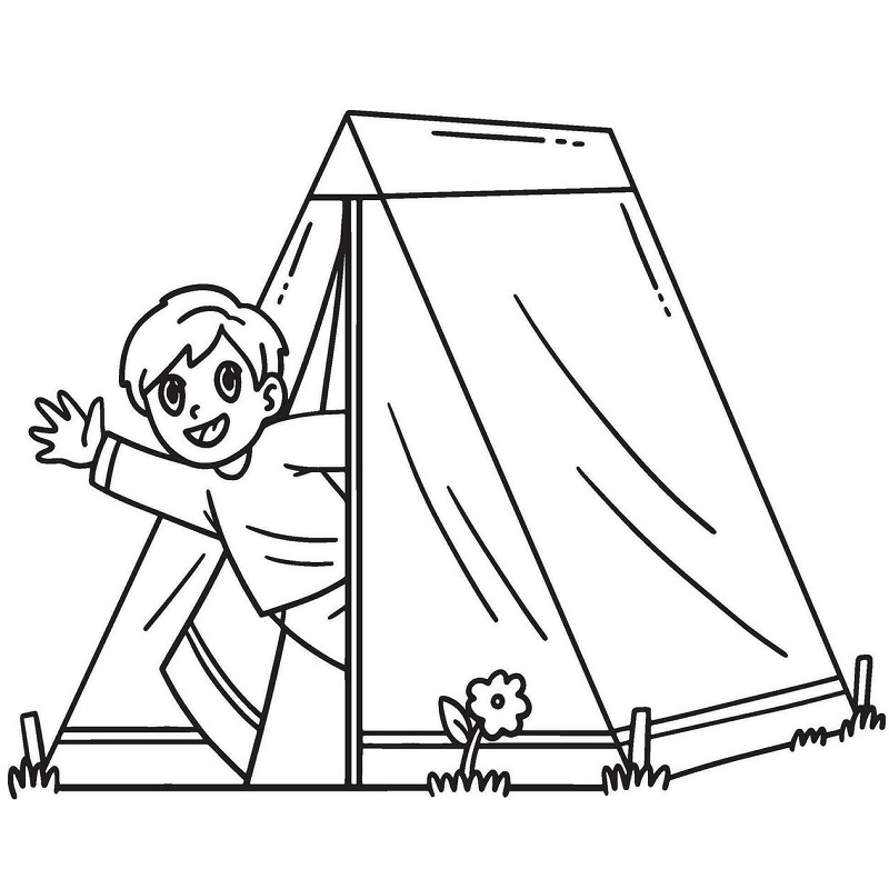 Camping coloring pages printable pdf
