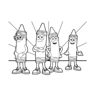 Cartoon Crayons For Kids