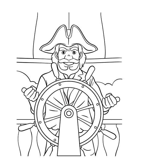 Coloring Book Pages Of Pirate Ships
