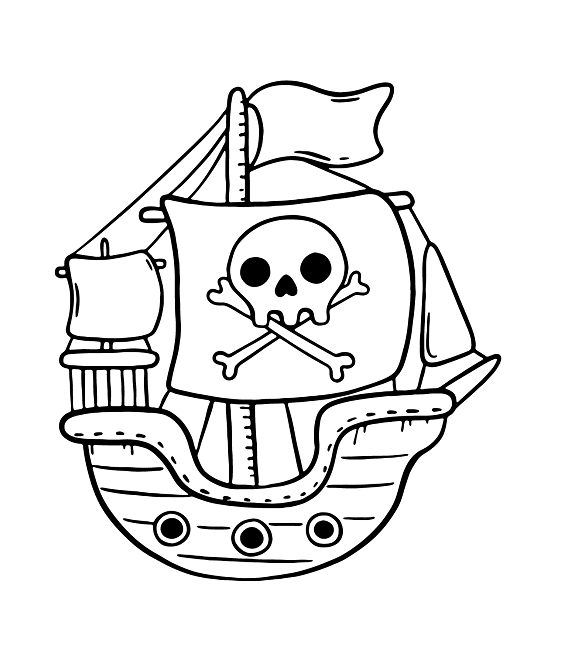 Coloring Pages Pirate Ship