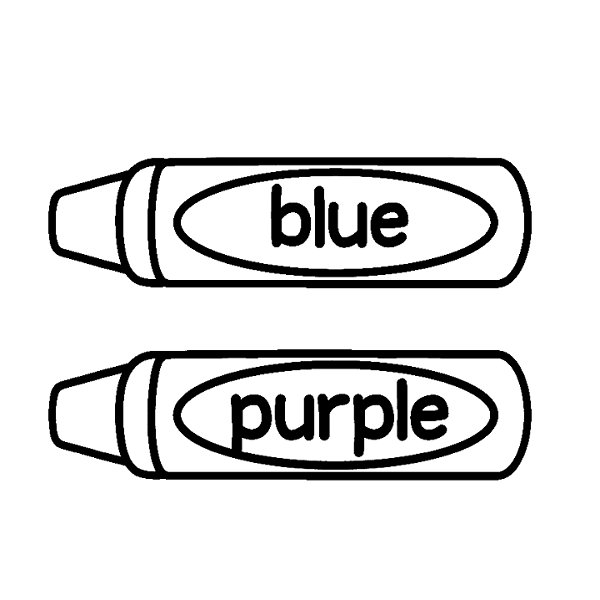 Crayon Blue And Purple
