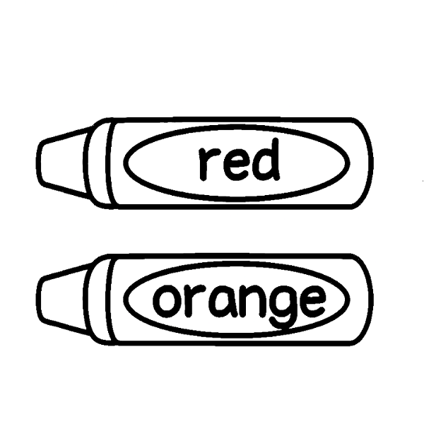 Crayon Red And Orange