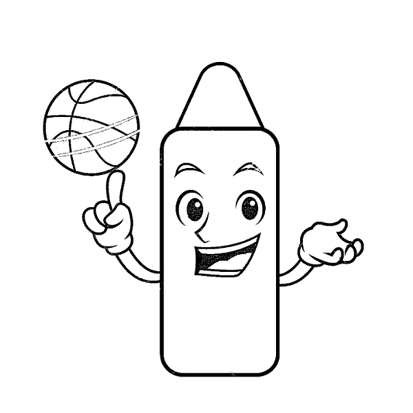 Crayon With Basketball