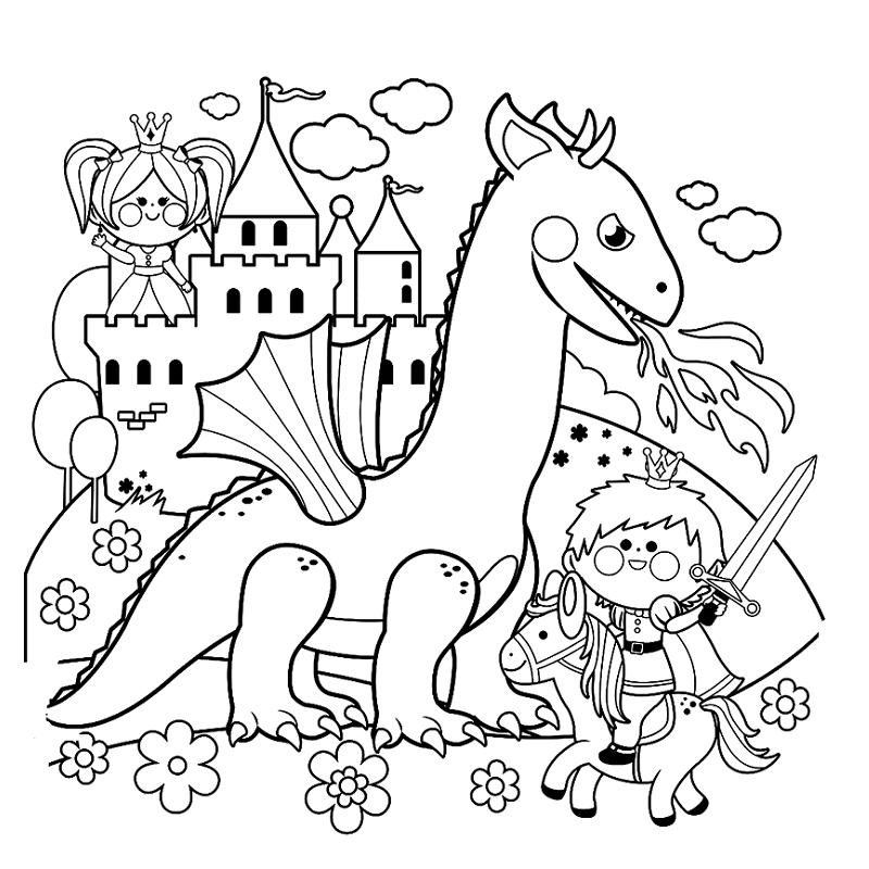 Dragon Coloring page for kids