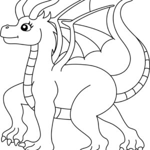 Dragon coloring sheet free printable